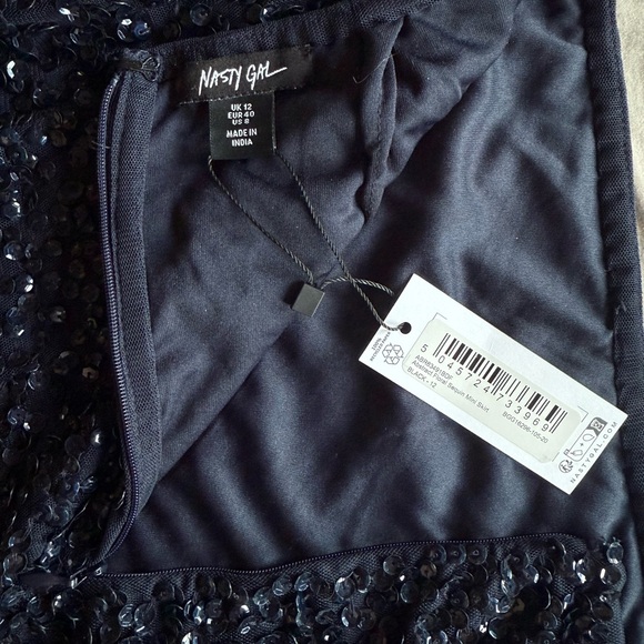 Nasty Gal Multicolor Sequin Mini Skirt - Pink Purple Blue Black - Picture 4 of 6